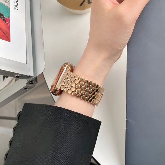 Adjustable Stainless Straps Watch Band For Apple Watch - Rosegold - Picture 4 of 5